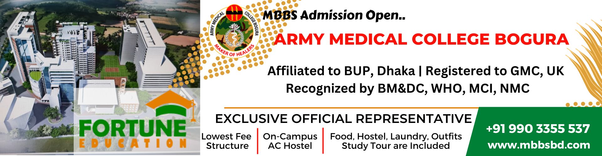 Army Medical College Bangladesh MBBS Admission, Eligibility, Fees & Fortune Education