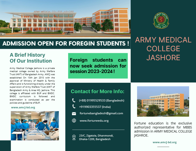 Fortune Education Authorized Representative for Army Medical College Bogura-Jashore