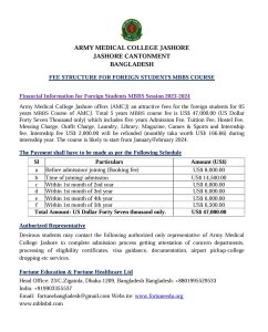 MBBS Fees Structure For International Students