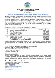 MBBS Fees Structure of AMCC 2025-26