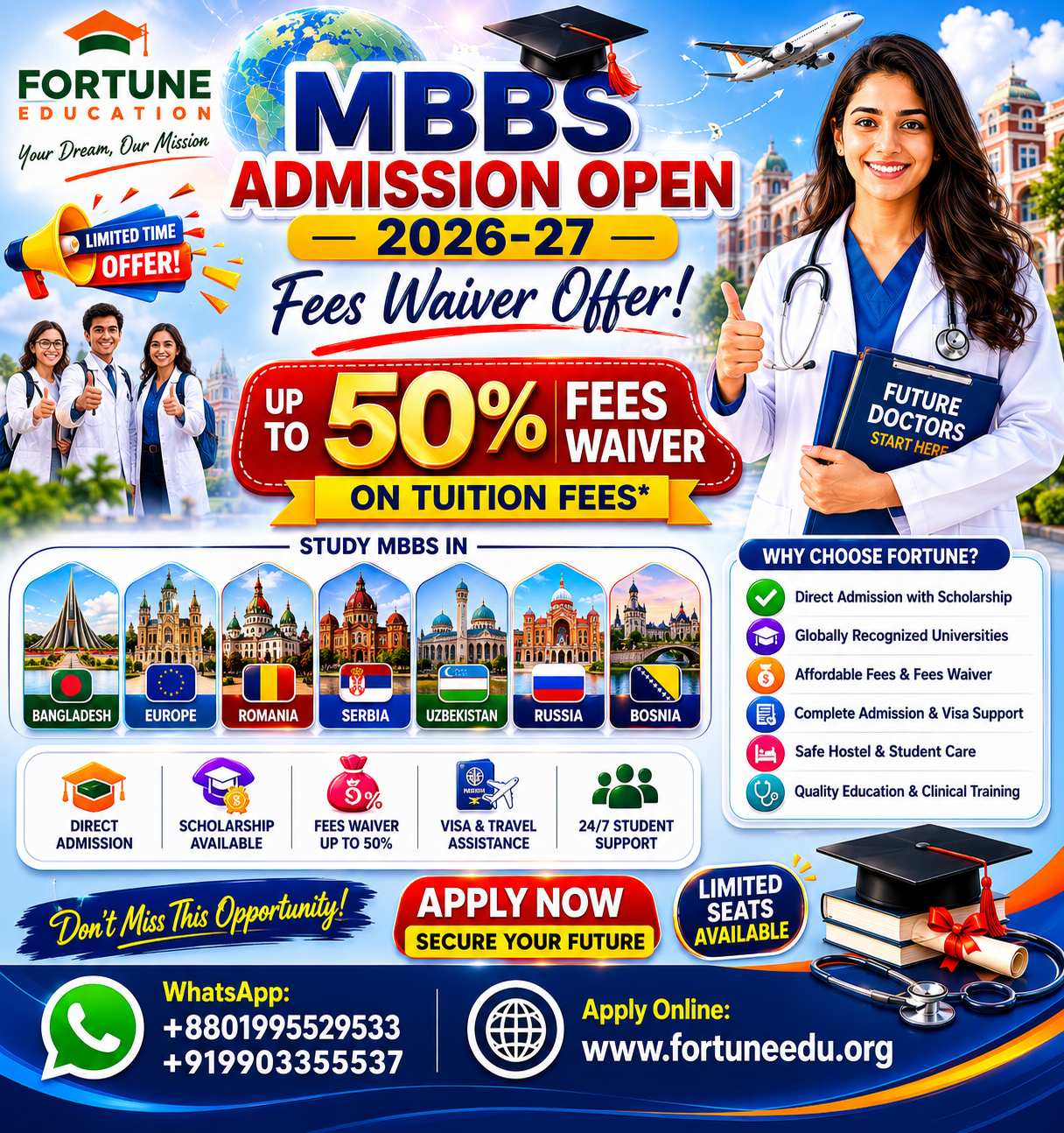 Fees Waiver Offer from Fortune 2027