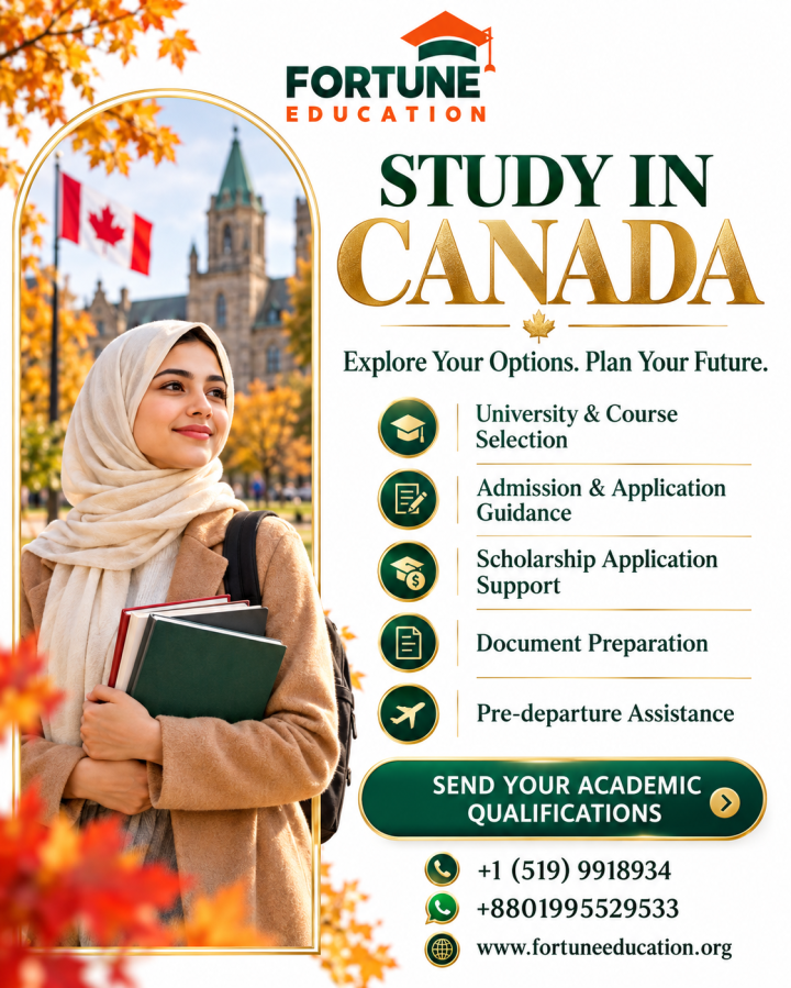 Study in Canada with Fortune Education!