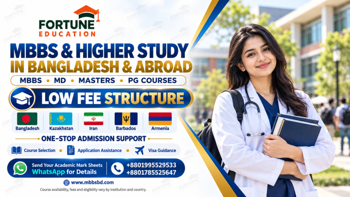 MBBS, MD, Masters, PG in Bangladesh, Kazakhstan, Iran, Barbados, Armenia